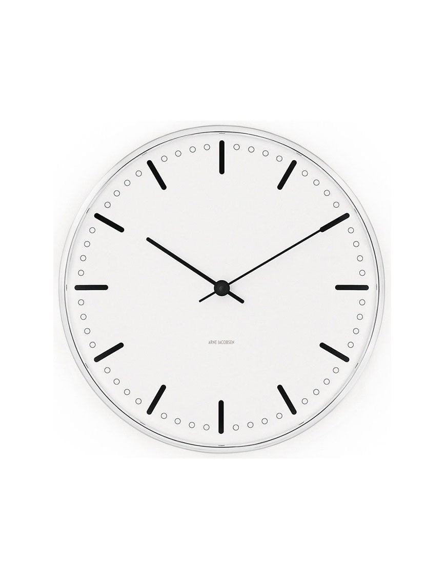 Metal Table Clock White